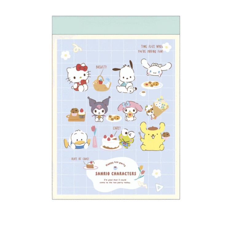 memo pad tea time sanrio characters