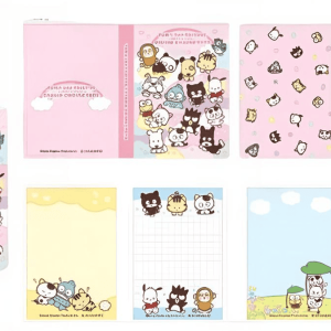 memo pad set sanrio characters x tama & friends (pink)
