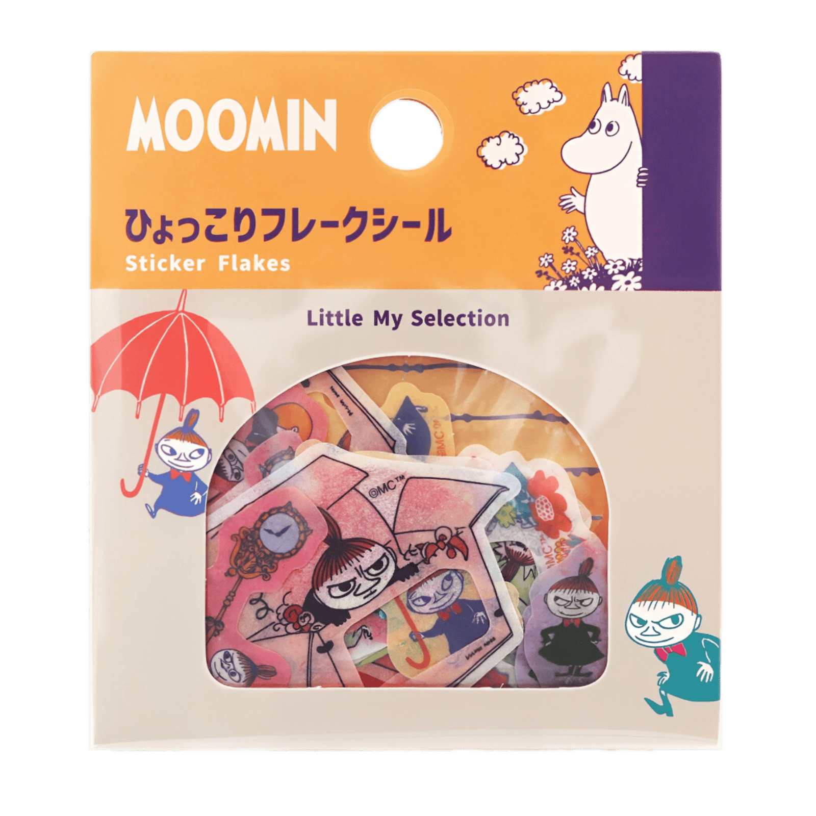 moomin sticker flakes little my selection orange moomin sticker flakes little my selection orange