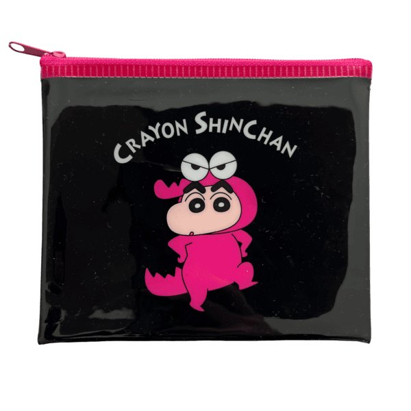 crayon shin chan plastic pouch (black) 1