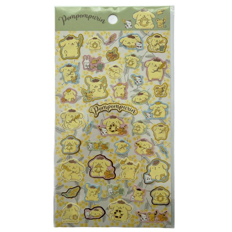 pompompurin foil stamped sticker mimosa