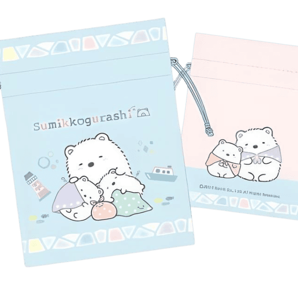 small pouch sumikkogurashi (blue & pink)