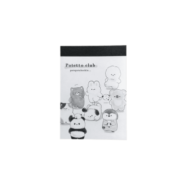 crux potetto club cute animals mini memo pad