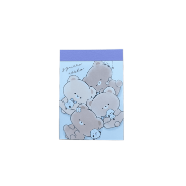 crux gyutto issho x shimaenaga mini memo pad front