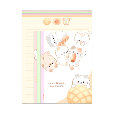 letter set neko neko (cats & food)