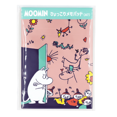moomin memo pad a7, naughty pink 1