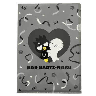 sanrio bad badtz maru a4 plastic folder heart 1