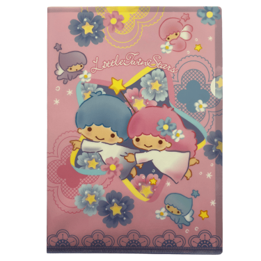 sanrio little twin stars a4 plastic folder flower 1
