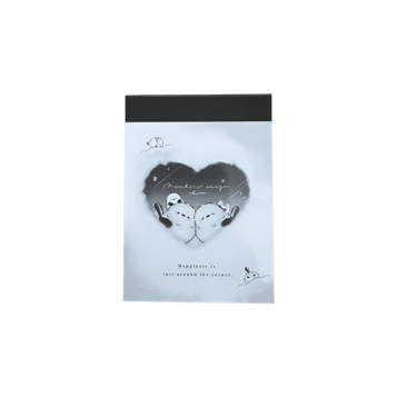 shimaenaga mini memo pad – heart front