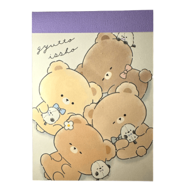 teddy bear note pad 1